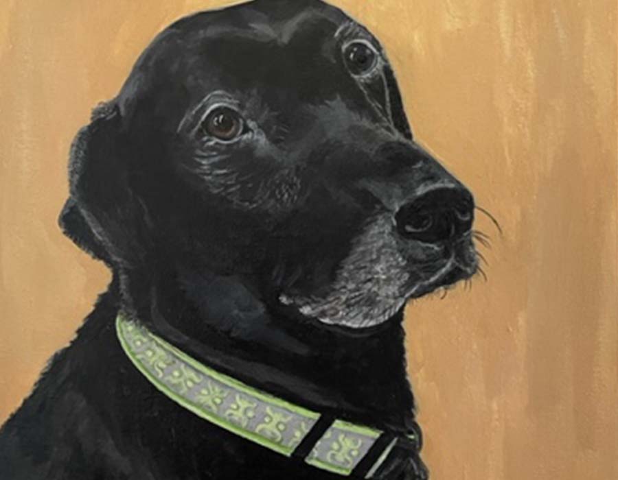 Painting of FiFi, Peggy's dog.