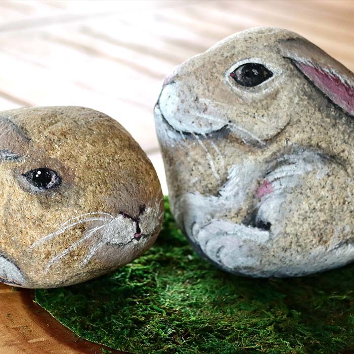 Two rock bunnies.
