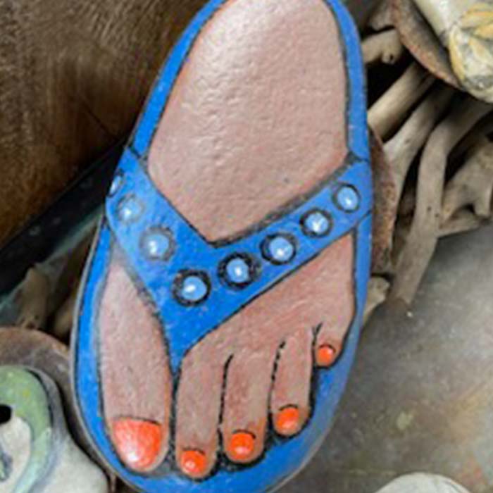 rock foot painting